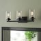 Designers Fountain Jedrek 24in 3-Light Black Industrial Indoor Vanity Light with Clear Glass Shades 93303-BK - alternate 2